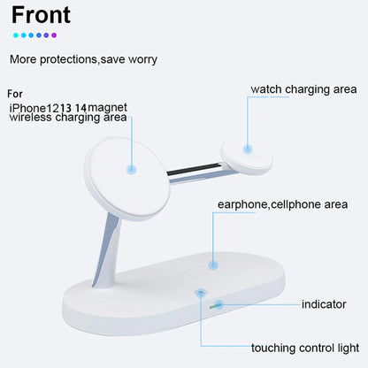 3-in-1 Magnetic Wireless Charger – Fast Charging Stand for iPhone 16/15/14/13/12, Apple Watch 10-4 & AirPods Pro/2/3