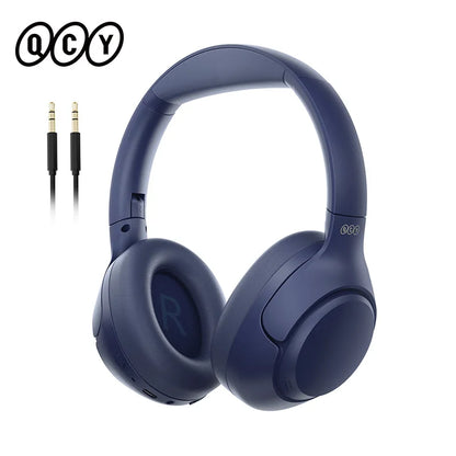 QCY H3 Hybrid ANC Wireless Headphones – 43dB Noise Cancelling Over-Ear Headset with 60H Playtime, Hi-Res Audio & Bluetooth 5.