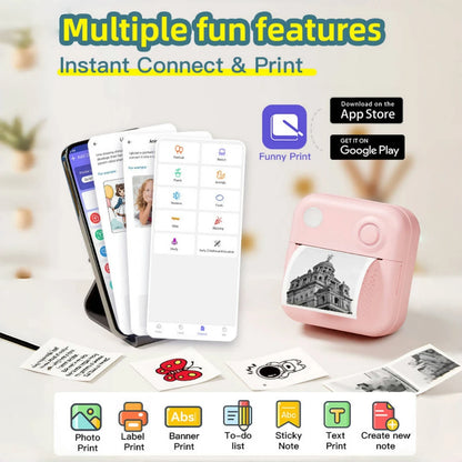 Dolewa D3 Mini Printer – Bluetooth Thermal Sticker & Photo Printer, 57mm