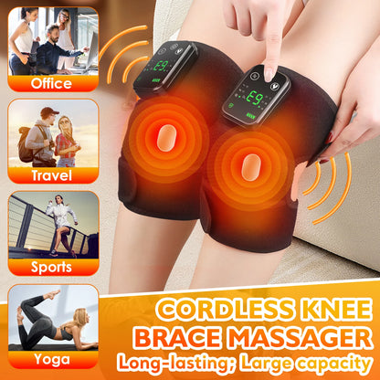 Heated Knee Massager – Rechargeable, 6-Temp, 3-Zone