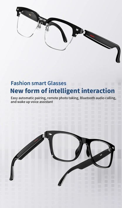 VisionShield Smart Glasses – Blue Light Filtering Polarized Lenses with Open-Ear Speakers & Voice Control