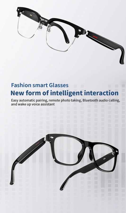 VisionShield Smart Glasses – Blue Light Filtering Polarized Lenses with Open-Ear Speakers & Voice Control
