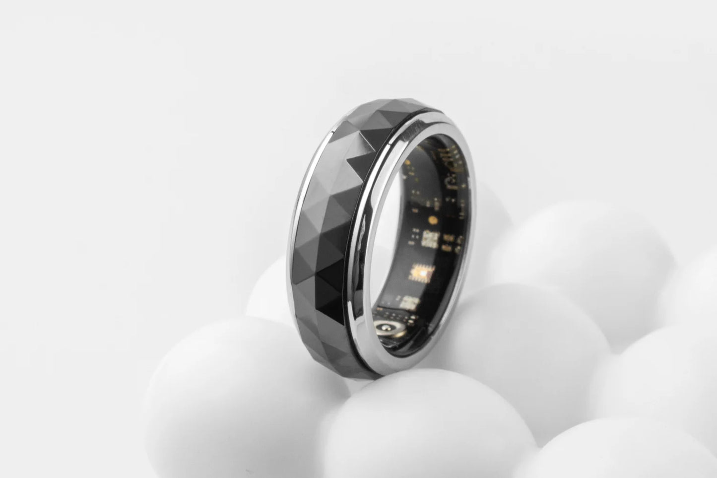 COLMI R11 Smart Ring – Fidget Spinner Stress Relief Ring with Health Tracking, 5ATM Waterproof, 60-Day Battery – Sleep/HR/SpO2 Monitor for Men & Women