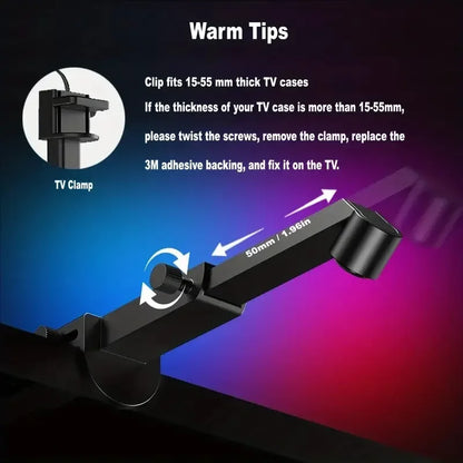 RGBIC LED Backlight Strip for PC/TV – Smart Color-Picking, App Control, Music Sync – Ambient Gaming Light