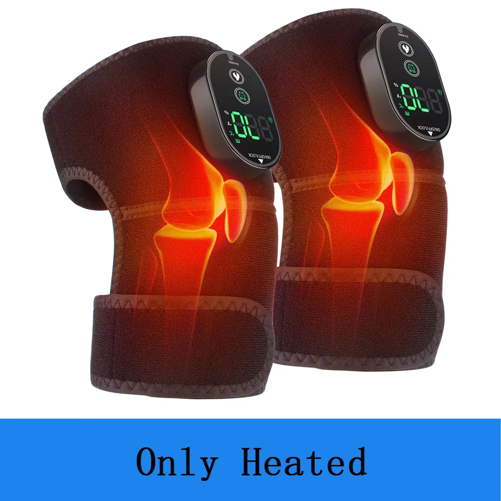 Heated Knee Massager – Rechargeable, 6-Temp, 3-Zone