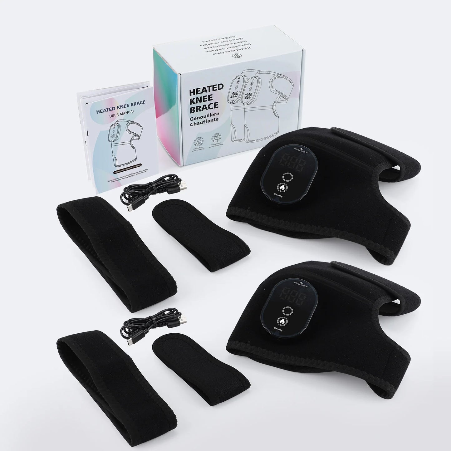 Heated Knee Massager – Rechargeable, 6-Temp, 3-Zone