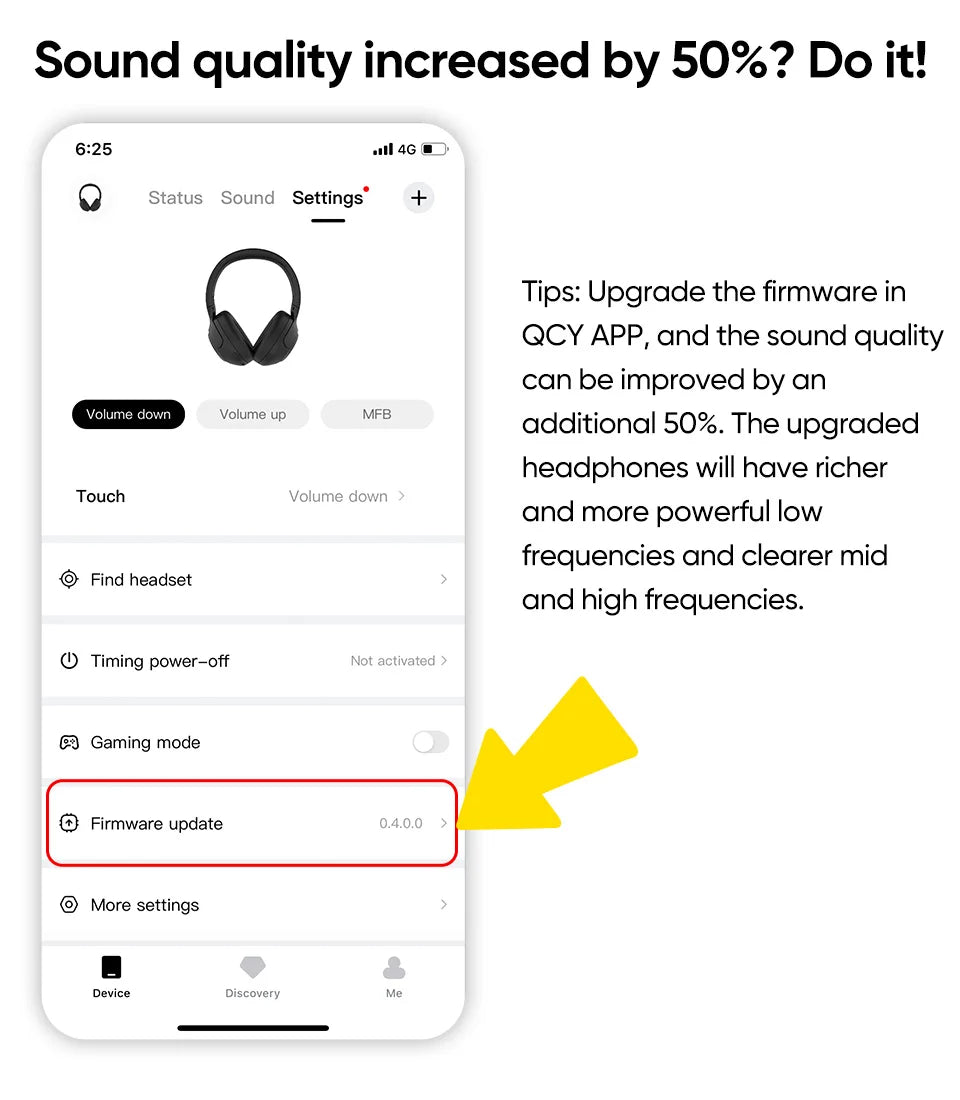 QCY H3 Hybrid ANC Wireless Headphones – 43dB Noise Cancelling Over-Ear Headset with 60H Playtime, Hi-Res Audio & Bluetooth 5.