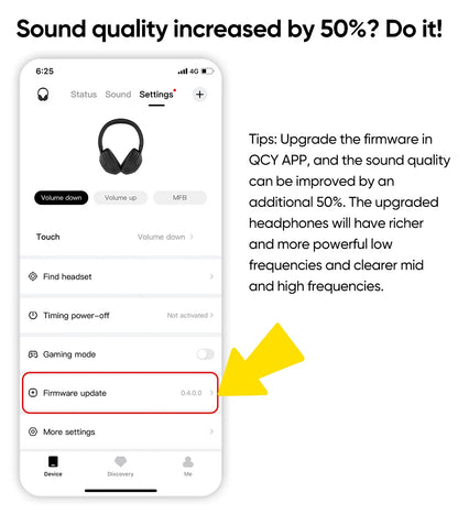 QCY H3 Hybrid ANC Wireless Headphones – 43dB Noise Cancelling Over-Ear Headset with 60H Playtime, Hi-Res Audio & Bluetooth 5.