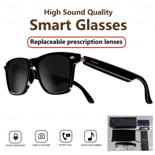 VisionShield Smart Glasses – Blue Light Filtering Polarized Lenses with Open-Ear Speakers & Voice Control