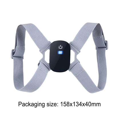 Smart Posture Corrector with LED LCD & Vibration Reminder – 8-Shaped Back Brace with Sensor – Adjustable for Adults & Kids