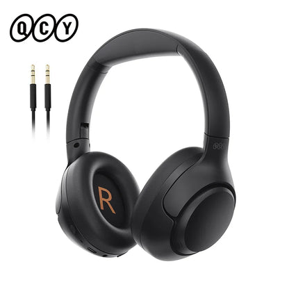 QCY H3 Hybrid ANC Wireless Headphones – 43dB Noise Cancelling Over-Ear Headset with 60H Playtime, Hi-Res Audio & Bluetooth 5.