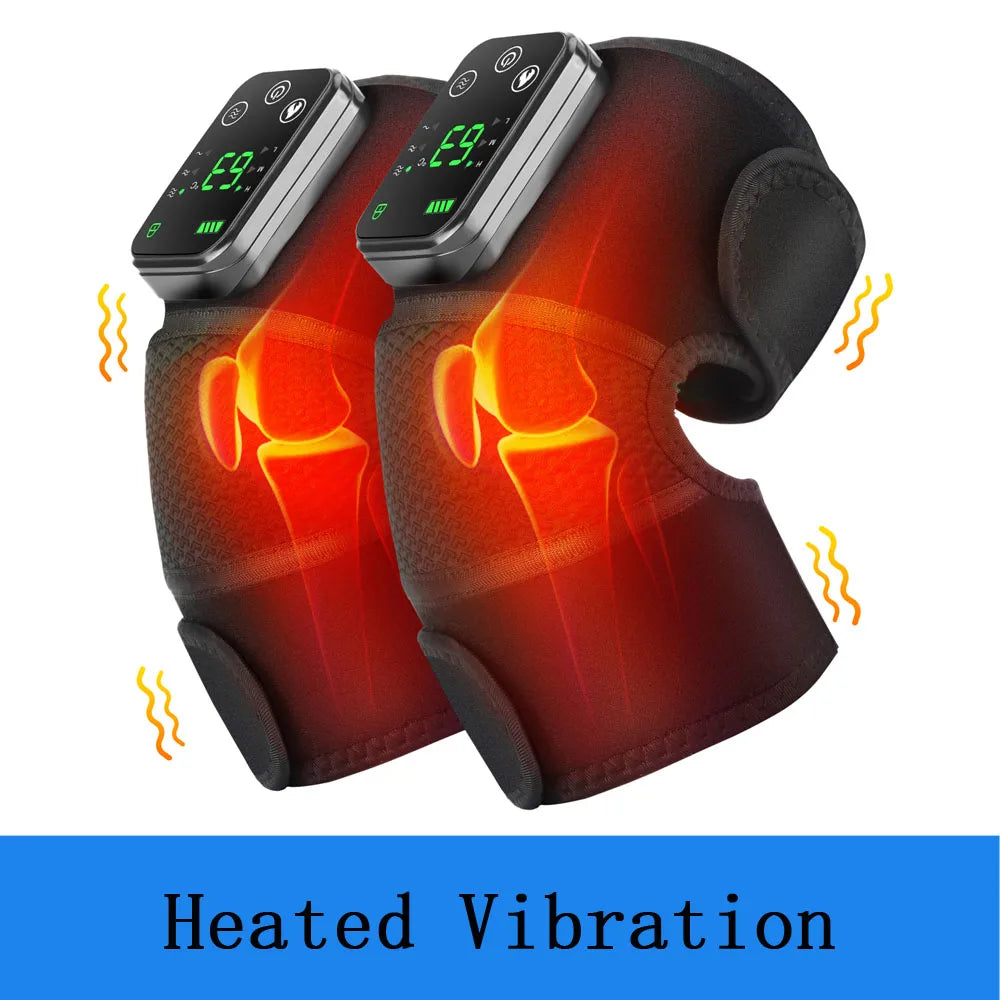 Heated Knee Massager – Rechargeable, 6-Temp, 3-Zone
