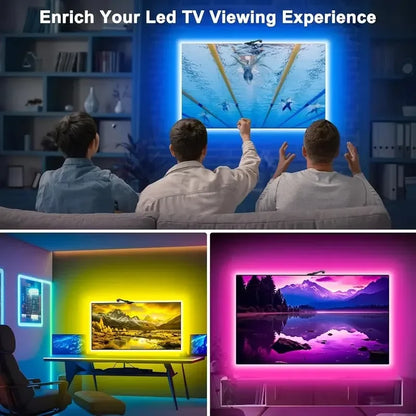 RGBIC LED Backlight Strip for PC/TV – Smart Color-Picking, App Control, Music Sync – Ambient Gaming Light