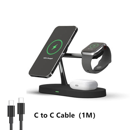 3-in-1 Magnetic Wireless Charger – Fast Charging Stand for iPhone 16/15/14/13/12, Apple Watch 10-4 & AirPods Pro/2/3
