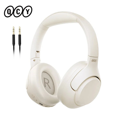QCY H3 Hybrid ANC Wireless Headphones – 43dB Noise Cancelling Over-Ear Headset with 60H Playtime, Hi-Res Audio & Bluetooth 5.