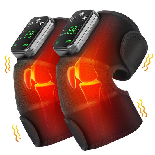 PASTSKY 3-in-1 Thermal Massager – Rechargeable Heating & Vibration Knee/Shoulder/Elbow Brace with 6 Heat Levels & 3 Massage Modes – Arthritis Pain Relief