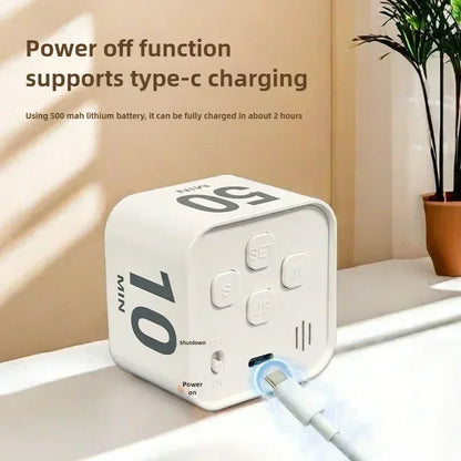 Productivity Cube Timer with LED Display – Gravity Sensor & 4 Preset Times – Countdown Timer for Kids, Study, Work, Kitchen
