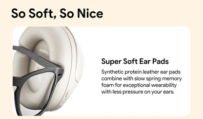 QCY H3 Hybrid ANC Wireless Headphones – 43dB Noise Cancelling Over-Ear Headset with 60H Playtime, Hi-Res Audio & Bluetooth 5.