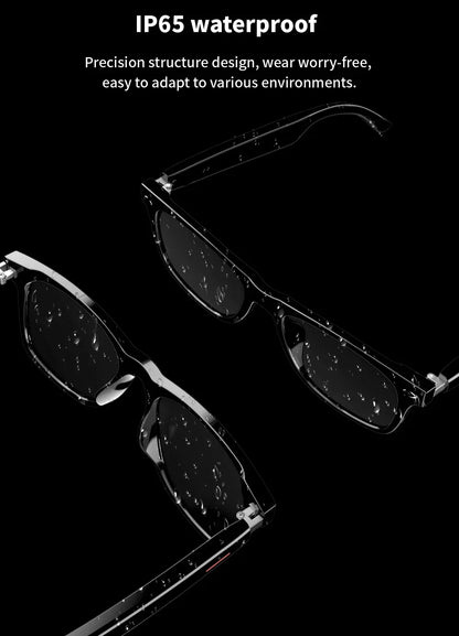 VisionShield Smart Glasses – Blue Light Filtering Polarized Lenses with Open-Ear Speakers & Voice Control
