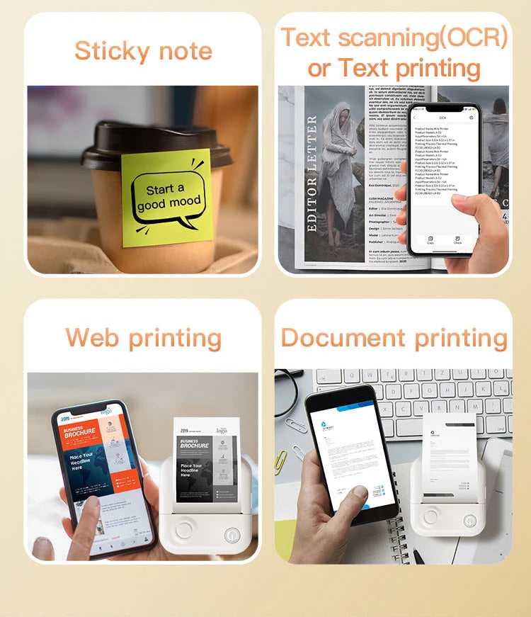 Dolewa D3 Mini Printer – Bluetooth Thermal Sticker & Photo Printer, 57mm