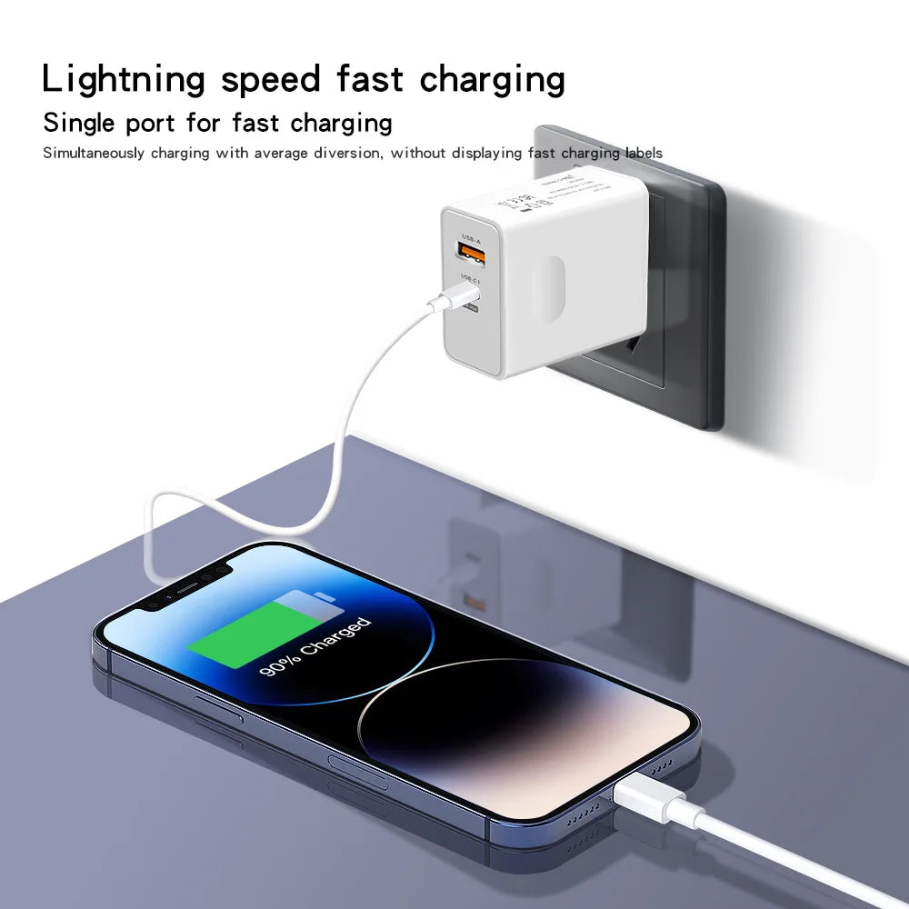 Xiaomi 120W TurboPower Charger – 6A USB-C Fast Charger with EU/US/UK Plugs – Compatible iPhone 16 & Xiaomi Devices