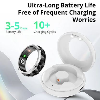 COLMI R11 Smart Ring – Fidget Spinner Stress Relief Ring with Health Tracking, 5ATM Waterproof, 60-Day Battery – Sleep/HR/SpO2 Monitor for Men & Women