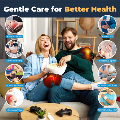Heated Knee Massager – Rechargeable, 6-Temp, 3-Zone