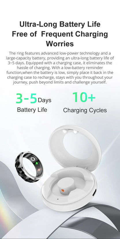 COLMI R11 Smart Ring – Fidget Spinner Stress Relief Ring with Health Tracking, 5ATM Waterproof, 60-Day Battery – Sleep/HR/SpO2 Monitor for Men & Women