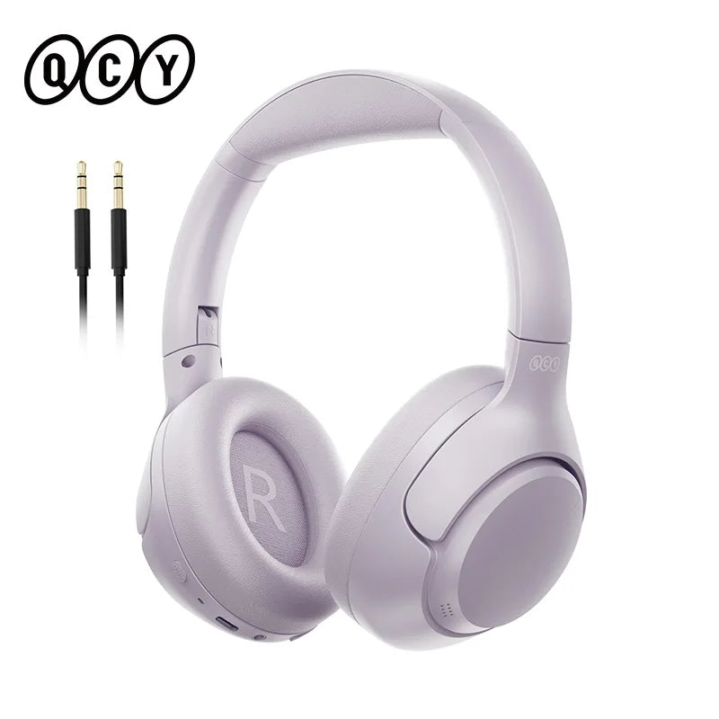 QCY H3 Hybrid ANC Wireless Headphones – 43dB Noise Cancelling Over-Ear Headset with 60H Playtime, Hi-Res Audio & Bluetooth 5.