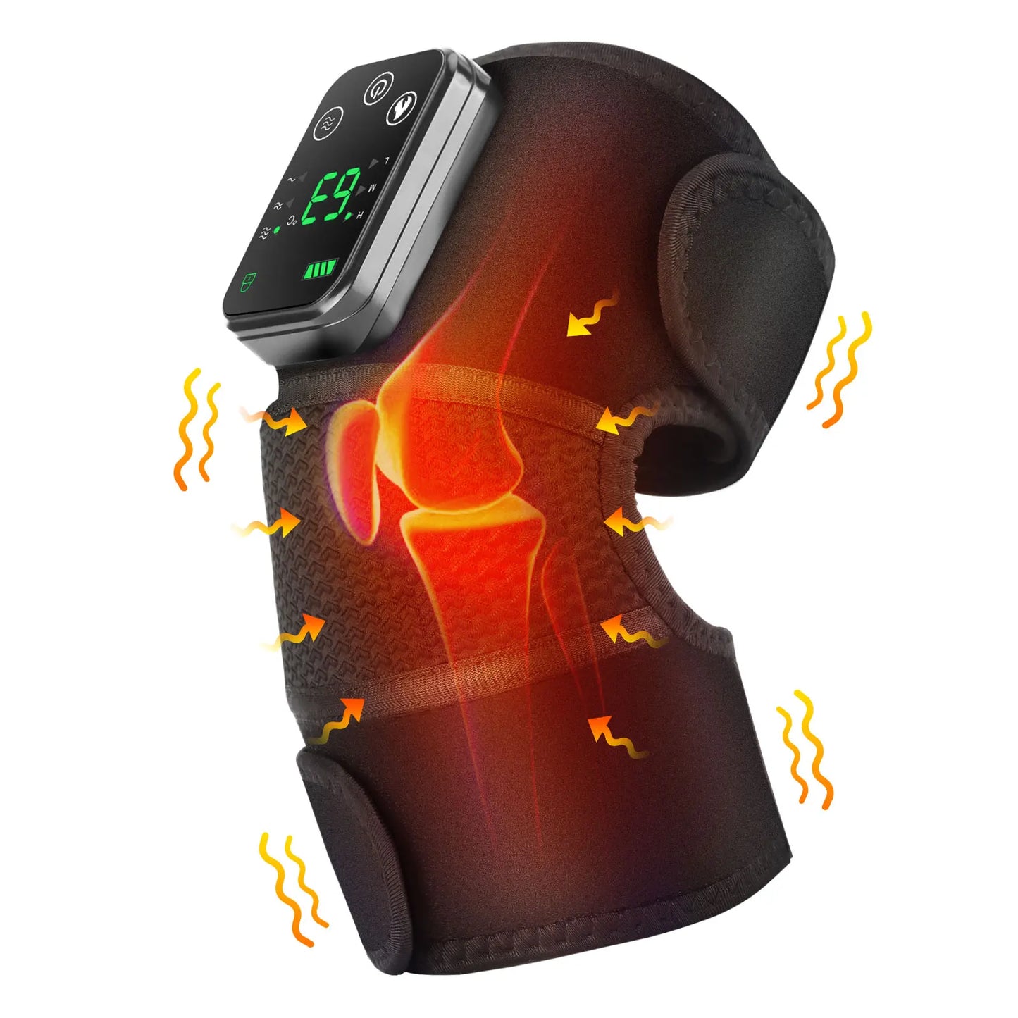 Heated Knee Massager – Rechargeable, 6-Temp, 3-Zone
