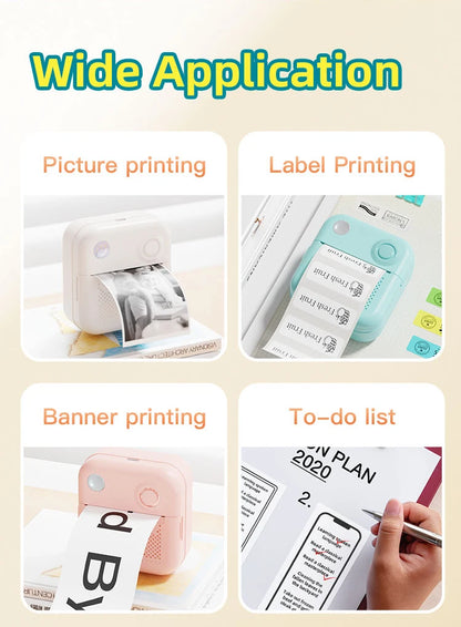 Dolewa D3 Mini Printer – Bluetooth Thermal Sticker & Photo Printer, 57mm