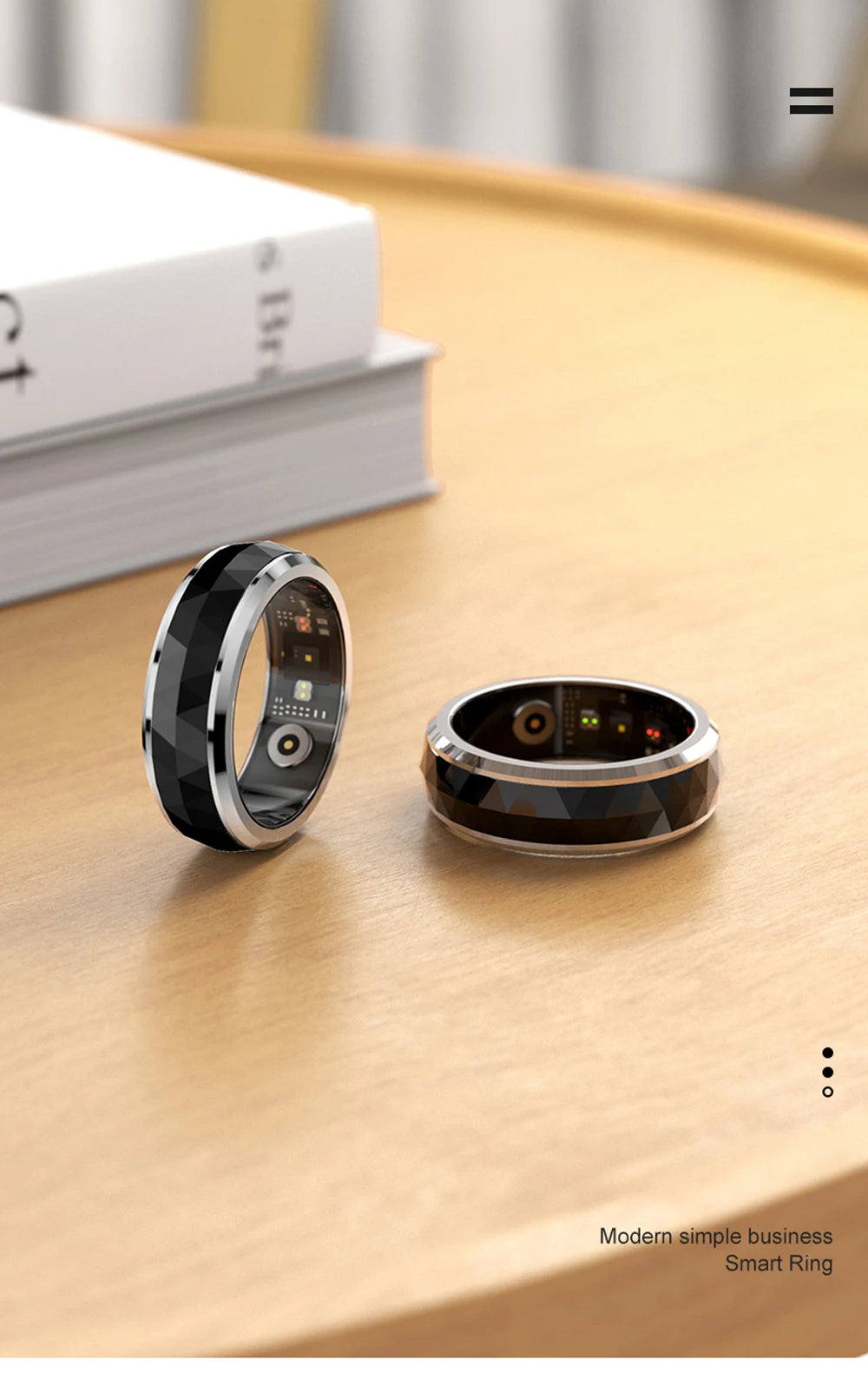 COLMI R11 Smart Ring – Fidget Spinner Stress Relief Ring with Health Tracking, 5ATM Waterproof, 60-Day Battery – Sleep/HR/SpO2 Monitor for Men & Women