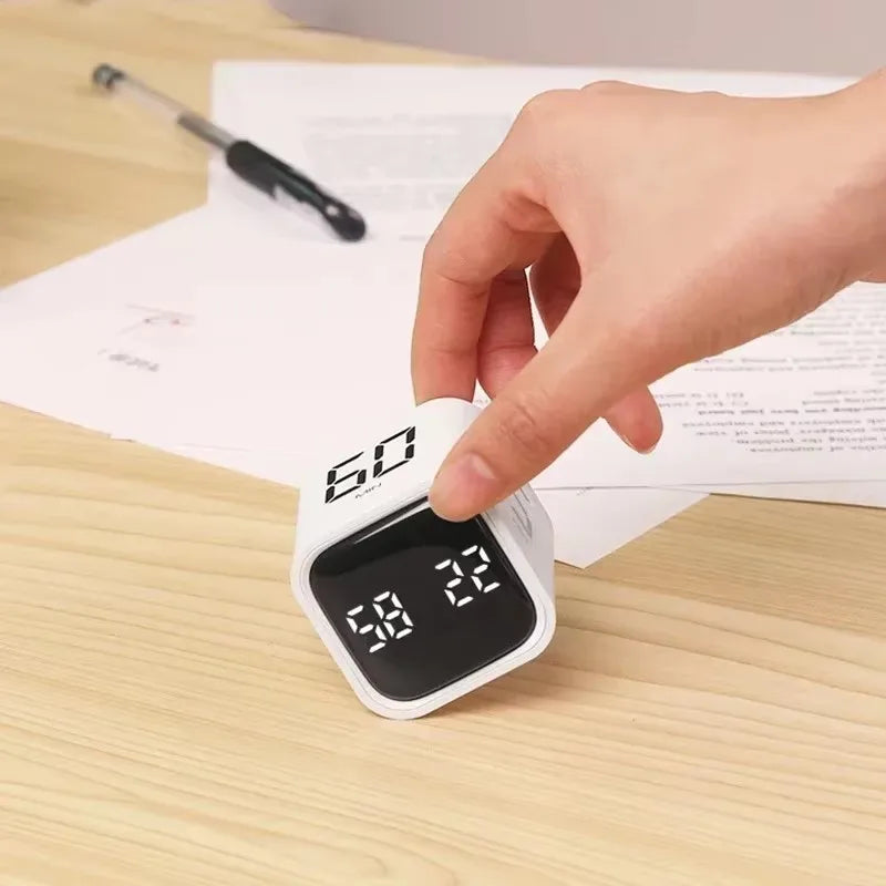 Productivity Cube Timer with LED Display – Gravity Sensor & 4 Preset Times – Countdown Timer for Kids, Study, Work, Kitchen