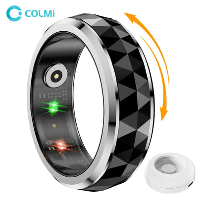 COLMI R11 Smart Ring – Fidget Spinner Stress Relief Ring with Health Tracking, 5ATM Waterproof, 60-Day Battery – Sleep/HR/SpO2 Monitor for Men & Women