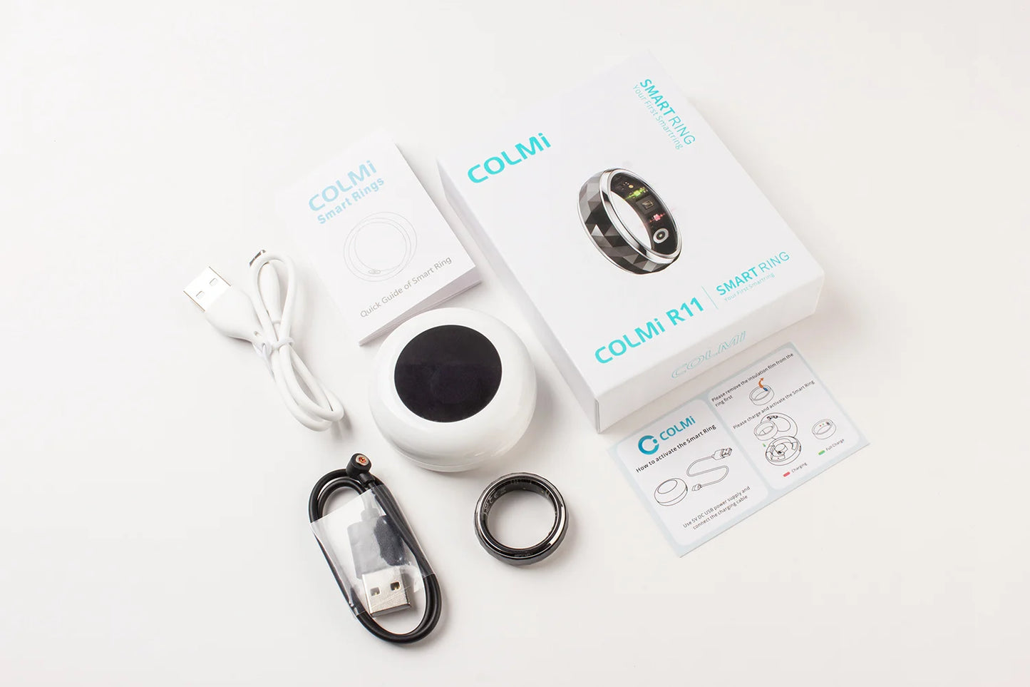 COLMI R11 Smart Ring – Fidget Spinner Stress Relief Ring with Health Tracking, 5ATM Waterproof, 60-Day Battery – Sleep/HR/SpO2 Monitor for Men & Women