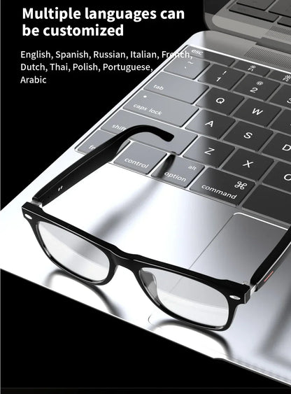 VisionShield Smart Glasses – Blue Light Filtering Polarized Lenses with Open-Ear Speakers & Voice Control