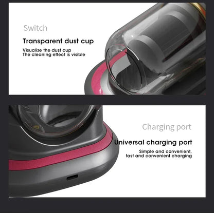 NOCCLILI Cordless Mite Vacuum – 10KPa Suction, UV Sterilization