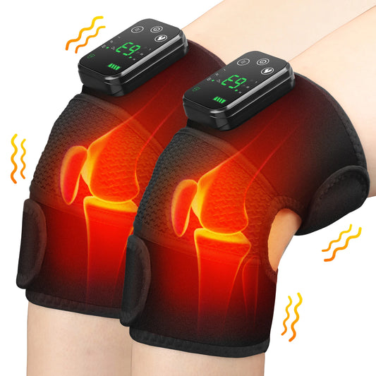 Heated Knee Massager – Rechargeable, 6-Temp, 3-Zone