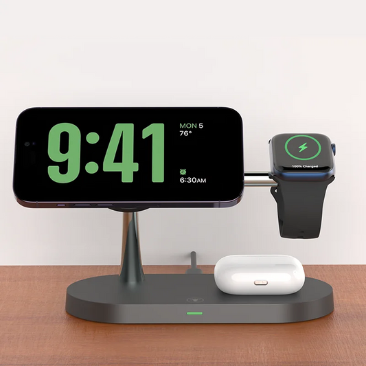 3-in-1 Magnetic Wireless Charger – Fast Charging Stand for iPhone 16/15/14/13/12, Apple Watch 10-4 & AirPods Pro/2/3