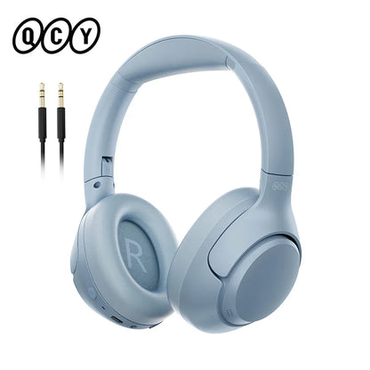 QCY H3 Hybrid ANC Wireless Headphones – 43dB Noise Cancelling Over-Ear Headset with 60H Playtime, Hi-Res Audio & Bluetooth 5.
